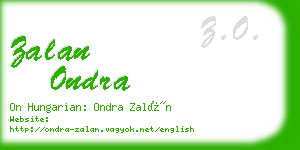 zalan ondra business card